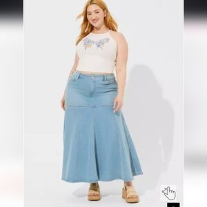 Torrid Denim Maxi Skirt